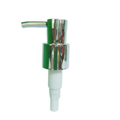 China Non Spill Embossing Shiny Ribbon Liquid Soap Dispenser Pump With Screw Up-down Lock for sale