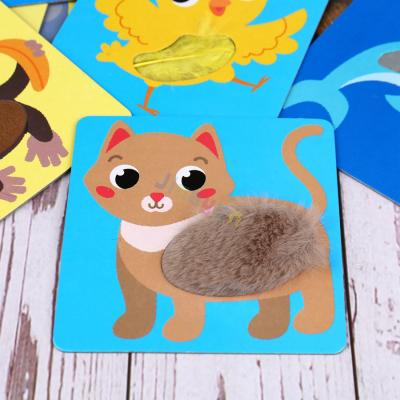 China Paper Touch and Feel Training Kits for Toddlers Learning Animal Flash Cards with High Quality for sale