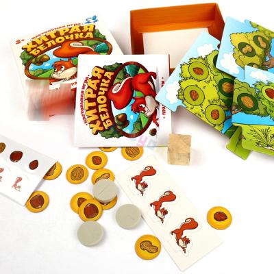 China Lovely Character Paper Board Game Custom Squirrel Cartoon Theme Animal Game For Kids Entertainment Learning High Quality for sale