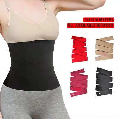 China Long 3 4 5 6 Meters Antibacterial Elastic Puff Up Postpartum Stomach Wrap Belt Shaper Compression Waist Trainer Trimmer for sale