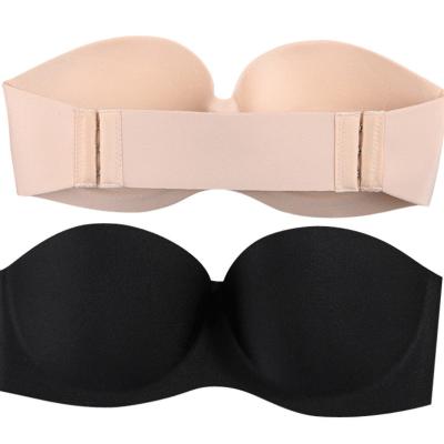 China Antibacterial wholesale bandeau strapless ladies lift up bra for sale