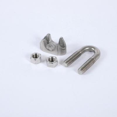 China Hot Sale Factory Direct Stainless Steel Sling Cable Stainless Steel Wire Rope Clips for sale