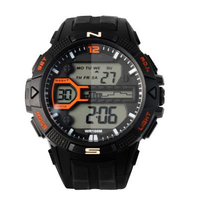 China Alarm Factory Wholesale Silicone Display Analog-Digital Men Watch Latest Fashionable OEM Sports Watches for sale