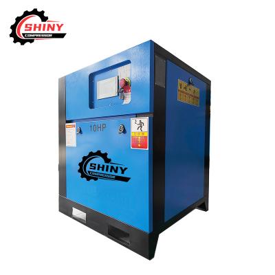 China 10hp 7.5kw lubricated ac permanent magnet vsd rotary screw air compressor for sale