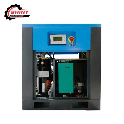 China 220V 50HZ 7.5KW 10HP Single Phase Lubricated Screw Air Compressor for Car Workshop for sale