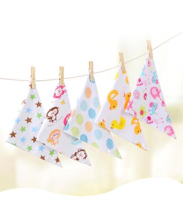 China Disposable Multicolor Soft Breathable Baby Bibs Bandana Cotton Burp Cloths Baby Feeding Bib Infant Saliva Towel for sale