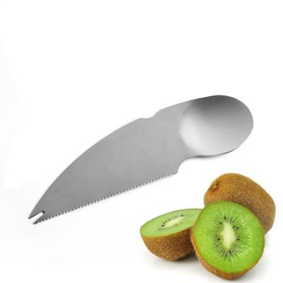 China Viable Stainless Steel Kiwi Knife Spoon Fork 3 in 1 Avocado Scoop Slicer Papaya Cutter Fruit Knife Vegetable Tools Kitchen Instruments for sale