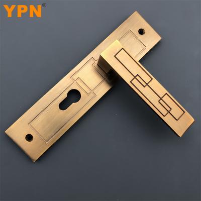 China YPN 58mm Universal Double Tongue Lock Aluminum Door Handle Modern Interior Bedroom Zinc Alloy Panel for sale