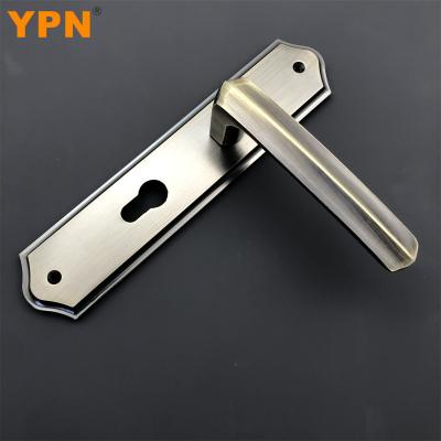 China YPN 58mm Universal Double Tongue Lock Aluminum Door Handle Modern Interior Bedroom Zinc Alloy Panel for sale