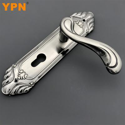 China YPN 58mm Universal Double Tongue Lock Aluminum Door Handle Modern Interior Bedroom Zinc Alloy Panel for sale