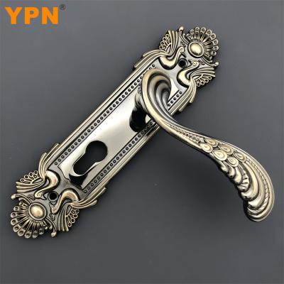 China YPN 58mm Universal Double Tongue Lock Aluminum Door Handle Modern Interior Bedroom Zinc Alloy Panel for sale