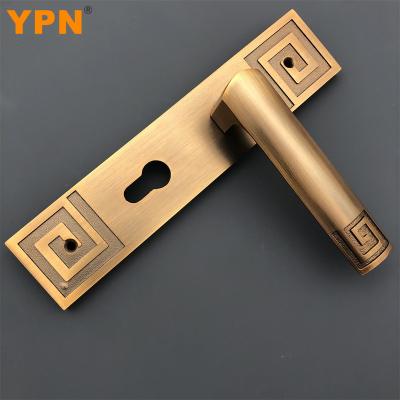 China YPN 58mm Universal Double Tongue Lock Aluminum Door Handle Modern Interior Bedroom Zinc Alloy Panel for sale