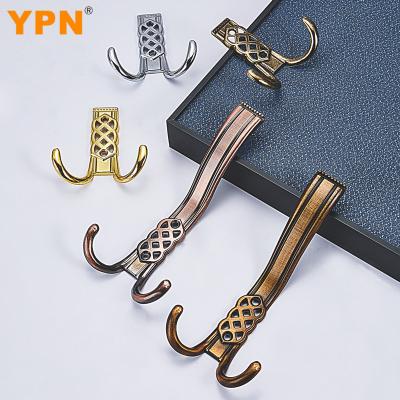 China Wholesale Zinc Alloy Modern Style Viable Modern Wall Hanging Clothes YPN Coat Hat Hat Clothes Hook Decorative Hook for sale