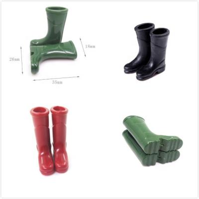 China Cartoon Toy Miniature Casual Shoes Boots Dolls House Toy Plastic 3.5*2.7cm Miniature Rain Boots for sale