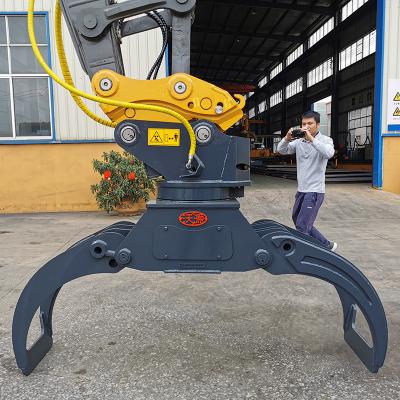 China Excavator Attachment Log Grapple Xuvol 150P With 360 Degree Hydraulic Excavator Log Grapple for sale