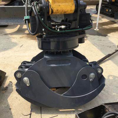 China Excavator Attachment Hydraulic Log Grapple Xuvol WYJ-90P Demolition Grab 4 To 9 Ton Excavator With 360 Rotation Grapple for sale