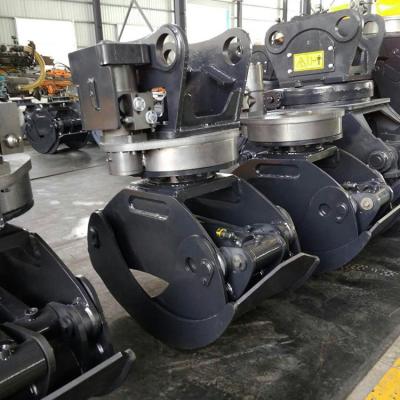 China Excavator Attachment Excavator Log Grapple Hydraulic Xuvol 90P Grapple Use For 4-9 Ton Excavator With 360 Rotation Grapple for sale