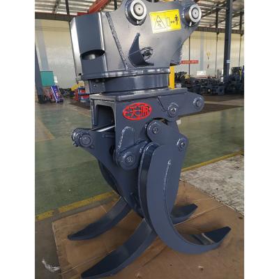 China Excavator Grapple Attachment Grabs WYJ100Z Grapple For 5 To 9 Ton Excavator With 360 Hydraulic Rotator Grapple Excavator Bucket for sale