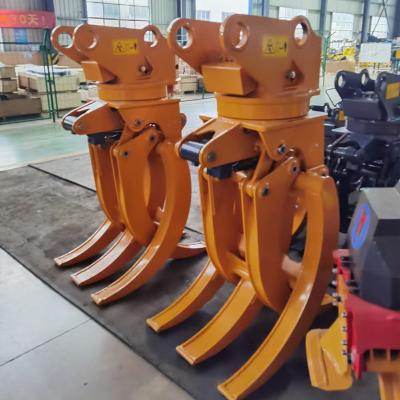 China Excavator Grapple Attachment Grapple WYJ100Z Excavator Grapple For 5 To 9 Ton Excavator With 360 Rotation Hydraulic Excavator Bucket Grapple for sale