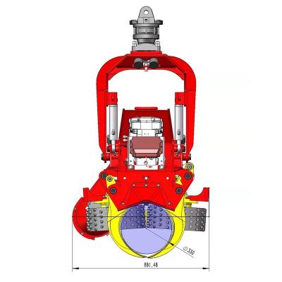 China Factory CHINA Forestry Equipment XUVOL WYJ360F Tree Cutting Machine For Tree Diameter 360mm Head Harvester Excavator for sale