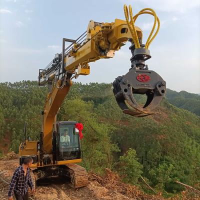 China 18 Xuvol WYJ-325L forestry machine with 360 degree rotation grapple, reach 25 meters for excavator grapple log grane for sale