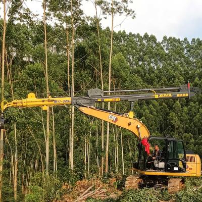 China 18 Xuvol WYJ-325L forestry machine with 360 degree rotation grapple, reach 25 meters for excavator grapple forestry grane for sale