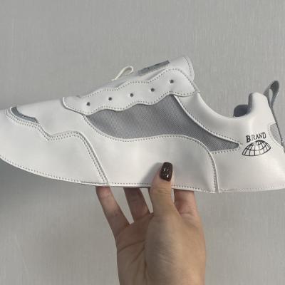 China New Leather Shoe Mesh Half Product Manufacturer Breathable Upper Quilting Shoe Upper Wholesale Shoe Upper for sale