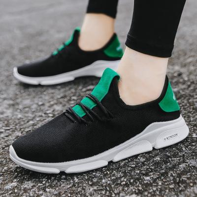 China CUSHIONING 2021 fashionable men's walking shoes black durable non-slip men's lace-up sports running casual shoes for sale