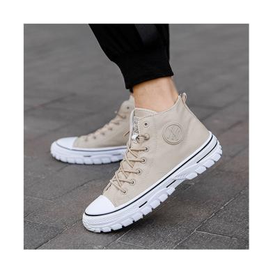 China CUSHIONING men's high quality men's casual shoes men's canvas shoes white color canvas shoes OEM wholesale logo factory hot gray color for sale