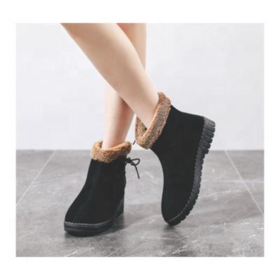 China 2021 Fashion Trend Keep Warm Winner Women Snow Boots Cotton Shoes Bag Canvas Snow Bottom Shoes for sale