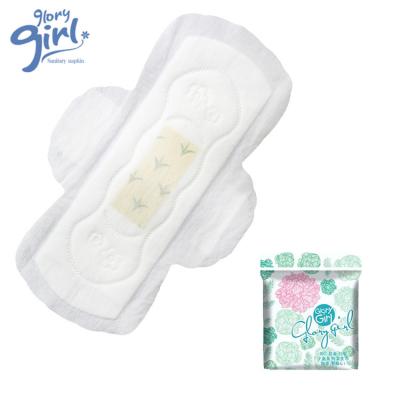 China Hygiene Products Tea Polyphenols Chip Menstrual Pad Private Label Girls Period Breathable Feminine Sanitary Napkins for sale