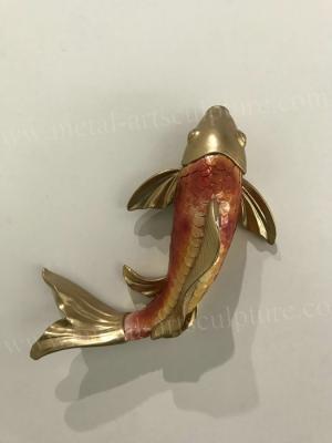 China Fish Urban Modern Design Metal Art Sculpture For Inside Wall Art Decoration for sale