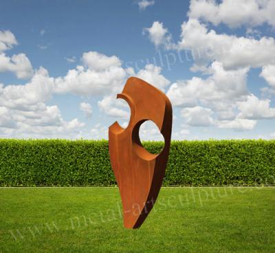 China Abstract Corten Sculpture Original Color Metal Sculpture Artist Outdoor Lawn Decoration for sale