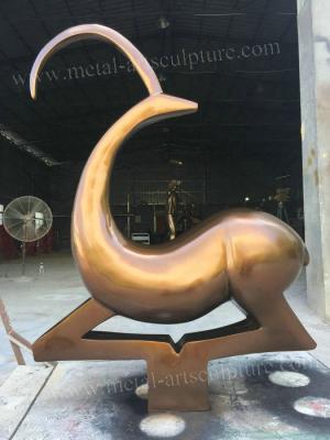 China Professional Bronze Deer Sculpture / Copper Garden Art Sculpture For Office Decoration for sale