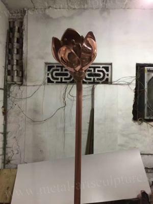 China Indoor Decor Famous Bronze Sculptures , Customized Metal Garden Flowers Sculpture for sale