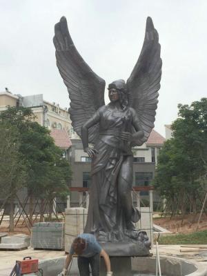 China Contemporary Bronze Angel Statue Brass Statues Sculpture Residence Decoration for sale