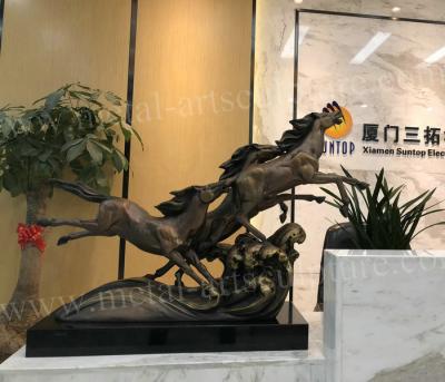 China 1m Length Cast Bronze Sculpture / Famous Bronze Horse Sculpture For Art Gallery for sale