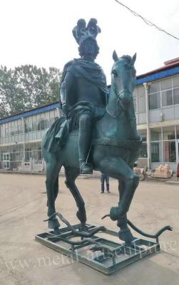 China Large Bronze Horseman Statue / Outdoor Greek Bronze Sculpture Garden Ornament for sale