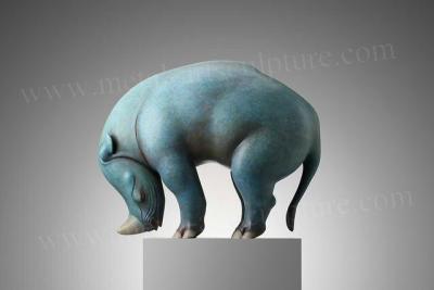 China Indoor Ornament Cast Bronze Sculpture Artificial Style Bronze Animal Statues for sale