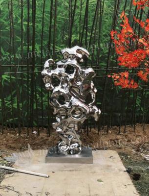 China Garden Decor Abstract Metal Sculpture , Art Shape Contemporary Abstract Sculpture for sale