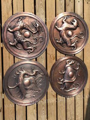 China Handmade Brass Famous Relief Sculpture Size Customized Western Style Wall Ornament for sale