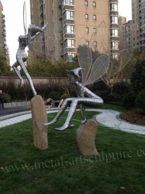 China Abstract Artist Elf Garden Ornaments Statues Customized Large Metal Art Sculptures for sale