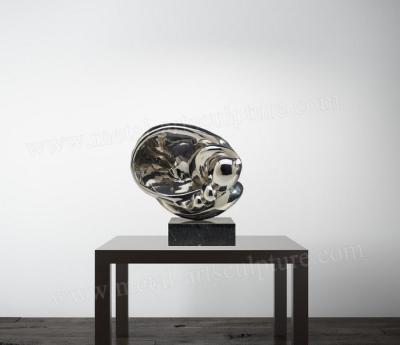 China Mirror Surface Contemporary Stainless Steel Sculpture Indoor Ornament OEM & ODM Welcome for sale