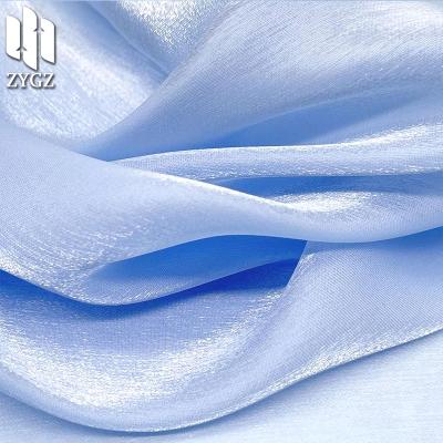 China Wholesale Two-tone Dress Women's Dress Women's Clothing Fabric Pure Glass Yarn Satin Organza Satin Polyester Fabric Manufacturer Wholesale for sale