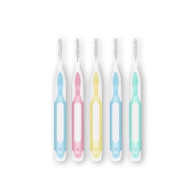 China Manual Reusable Interdental Brush Dental Toothpick Dupont Nylon Bristle For Teeth Cleaning for sale