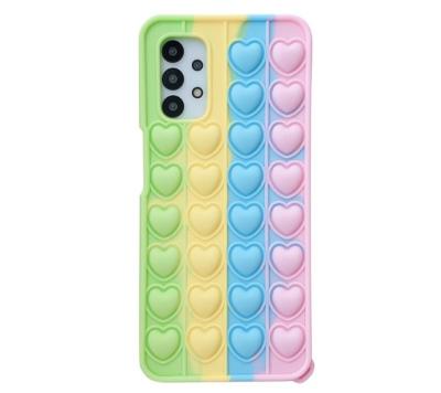 China Shockproof 3D Heart Wiggle Anti-drop Reliver Stress Toy Phone Case Back Cover Funda Silicone Shell For Samsung for sale