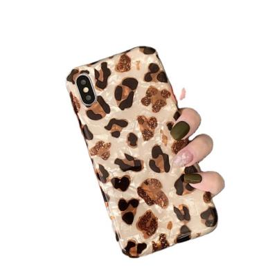 China Leopard Print Shockproof Shell Silicone Phone Case For iPhone 12 pro 11 pro XS max XR X 7 8 plus 12 mini cute soft cover for sale