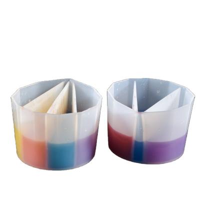 China DIY Crystal Epoxy Resin Silicone Color stocked cup mixed color color cup silicone mold for sale