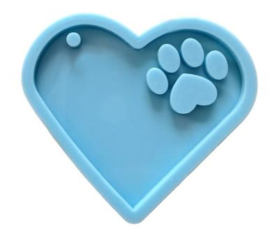 China Stocked Lovers Heart Epoxy Resin Silicone Mold for sale