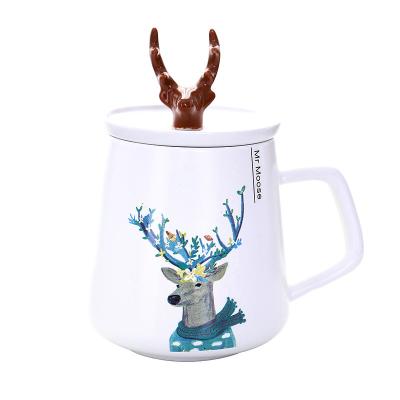 China Madou Nordic Ins Style Matte Coffee Mug Viable Ceramic Tea Cup Reinforced Porcelain Cup Cartoon Mug Creative Simple Coffee Cup for sale